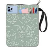 craspire Leaf Book Covers Turtleback Leaf Book Sleeve Green Book Protector for Paperbacks Couverture de Livre en Tissu Lavable avec Fermeture éclair et Pochette supplémentaire pour Les Amoureux