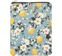 craspire Lemon Book Sleeve Zipper Book Cover 11,4 x 9,4 Pouces Polyester Tissu imperméable à l’Eau Lavable Fruit Fleur Cahier Paperback Pocket Protector avec Bouton pour étudiant bibliothécaire