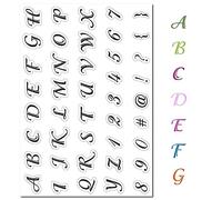 craspire Lettres Chiffres Tampons en Caoutchouc Transparent Alphabet AZ Initial Transparent Silicone Joints Tampon pour Journaling Carte Faire des Amis DIY Scrapbooking Cadre Photo Album Décor