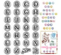 craspire Lettres Initiales AZ Tampons en Caoutchouc Transparents Alphabet Vintage Floral Réutilisables en Silicone Transparent pour Journalisation, Fabrication de Cartes, Scrapbooking, Album Photo