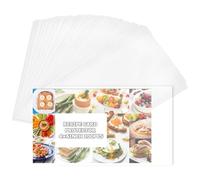 CRASPIRE Lot de 100 pochettes de protection en plastique transparent pour cartes de recettes - 10,2 x 15,2 cm - Imperméables et réutilisables - Pour la maison, la cuisine, le restaurant, l'hôtel