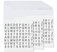 CRASPIRE Lot de 25 intercalaires rectangulaires vierges en papier cartonné avec 3 autocollants alphabet et chiffres blancs de 7,6 x 12,7 cm pour bureau, école, recettes, affaires, projets de notes