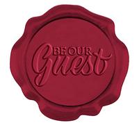 CRASPIRE Lot de 50 autocollants pour sceau de cire « Be Our Guest » pour invitations de mariage, loisirs créatifs, emballages cadeaux