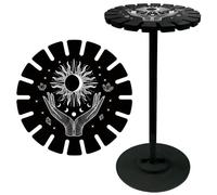 CRASPIRE Mains Tiennent Soleil Cristal Pendule Étagère Pendentif Présentoir Support en Bois Noir Magique Tarot Radiesthésie Divination Planches Métaphysiques Trucs de Sorcière pour la Maison Suspendue
