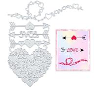 CRASPIRE Matrices de Découpe en Métal pour la Fabrication de Cartes, Cœur D'Amour, Cupidon, Matrice de Découpe en Métal, Fabrication de Cartes Faites à la Main, Gaufrage, Album Photo, Cartes Cadeaux