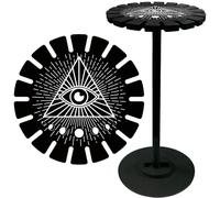 craspire Mauvais Œil Phase de Lune Cristal Pendule Étagère Pendentif Support D'Affichage Support en Bois Noir Magique Radiesthésie Divination Planches Métaphysiques Trucs de Sorcière pour la Maison