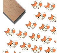 craspire Mini Tampon en Bois et Caoutchouc 3/5 Pouce Motif Animal Renard Mignon Petits Tampons en Bois Vintage Réutilisables Impression pour Bricolage Artisanat Carte Scrapbooking Journaling Albums