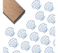 craspire Mini Tampon en Bois et Caoutchouc 3/5 Pouce Motif Coquillage Océan Vie Été Petits Tampons en Bois Vintage Réutilisables pour Bricolage Artisanat Carte Scrapbooking Journal Albums Fabrication