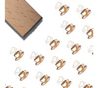 craspire Mini Tampon en Bois et Caoutchouc 3/5 Pouce Motif Cœur Café Petits Tampons en Bois Vintage Réutilisables pour Bricolage Artisanat Carte Scrapbooking Journal Albums Fabrication de Cartes