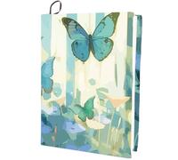 craspire Papillon Couverture de Livre Extensible Plantes de Fleurs Lavable réutilisable Grand Protecteur de Livre en Nylon 9 x 14 Pouces élastique enveloppements de Cahier Convient pour 9 x 11 Pouces