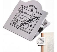 craspire Pince à Livre de Style Vintage pour Carnet de Voyage Stylo à Lettre en Métal Rétro Fer Argenté Décoratif Midori Classeur de Factures Support de Page Pince pour TN Travelers Art Journaling