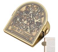 craspire Pince à Livre en Métal avec Motif de Lys et Mots Romantiques Style Vintage Idéale pour Les Carnets et Les Journaux Intimes Elle Est Ornée de Pinces Décoratives en Laiton et Sert de Marque