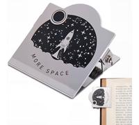 craspire Pince à Livre en Métal Vintage pour Carnet de Voyage Style Fusée Rétro en Fer Argenté Décorative pour Page Midori Classeur de Factures Support de Pince pour TN Traveler Art Journaling