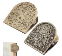 craspire Pince à Livre Vintage en Métal Motif Lapin Papillon Fleur Bronze pour Carnet de Voyage Petite Pince à Reliure Support de Page pour Organisateur Journal Intime Agenda Lecteur Amoureux