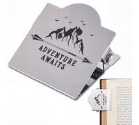 craspire Pinces à Livres de Journal Vintage Aventure Attend la Conception de la Montagne Voyages Support de Pince à Reliure pour Carnet de Notes avec Force de Serrage Forte Organisateur de Fichiers