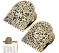 craspire Pinces à Livres en Métal Pinces à Journaux de Voyage Papillons Alliage Carnet Vintage Bronze Antique Pince à Papier Classeur Support de Page pour Voyageur Journal d'art Lecture Décoration