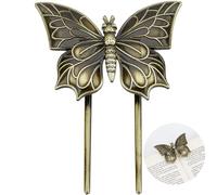 craspire Pinces à Livres Vintage Papillon Métal Bronze Antique Marque Page Libérez Vos Mains Page Ouverte Support pour Journaux Livres Cadeau d'anniversaire Idéal pour Les Amoureux des Livres