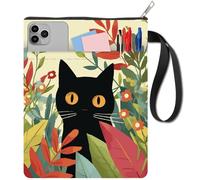 craspire Pochette de Livre en Tissu Lavable de 11 x 8.7 Pouce avec Poche Avant Zippée pour Livres à Couverture Rigide Accessoires de Lecture pour Femmes Bibliothécaires Rats de Bibliothèque