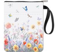 CRASPIRE Pochette de protection étanche avec fermeture éclair pour les amateurs de livres, couverture rigide et imperméable, pochette de protection pour femme, amie, lectrice, bibliophile