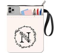 craspire Pochette de Protection pour Carnet de Notes de 11 x 8,6 Pouces avec Fermeture Éclair Pochette Supplémentaire Alphabet N Double Face Lavable en Tissu pour Les Amateurs de Livres à Couverture