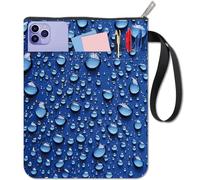CRASPIRE Pochette de Protection pour Livre Water Glob avec Fermeture Éclair Pochette en Toile Imperméable Couvertures Double Face pour les Amoureux des Livres Carnet à Couverture Rigide Journal
