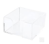 craspire Porte Notes Autocollant en Acrylique 3x3 Pouce Distributeur de Bloc Notes Transparent Porte Bloc Notes Auto Adhésif Distributeur de Notes Porte Bloc Notes Organiseur de Bureau pour Salle