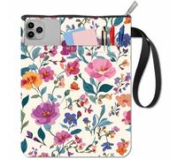 craspire Protège Livres à Fleurs Rétro Motif Floral pour Livres de Poche Lavable avec Fermeture Éclair et Pochette Supplémentaire Idéal pour Les Amoureux des Livres Idéal comme Cadeau pour Camarades