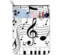 craspire Protège Livres de Notes de Musique Style Rétro pour Piano en Tissu Lavable avec Fermeture Éclair et Pochette Supplémentaire Idéal pour Les Amateurs de Livres et Les Camarades de Classe.
