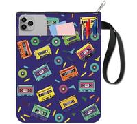 CRASPIRE Protège Livres en Ruban Adhésif Bleu pour Livres de Poche Housse de Livre en Tissu Lavable avec Fermeture Éclair et Pochette Supplémentaire pour les Amoureux des Livres Cadeaux pour Camarades
