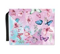 craspire Protège Livres Papillon et Fleur 11,6 X 9,3 Pouces Protection de Livre pour Livres de Poche Tissu Lavable avec Poignée et Poche Supplémentaire pour Les Amoureux des Livres Cadeaux