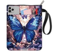 craspire Protège Livres Papillon Housse de Protection Rétro pour Livres de Poche Housse de Livre en Tissu Lavable avec Fermeture Éclair et Poche Supplémentaire pour Les Amoureux des Livres Cadeaux
