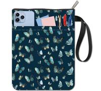 CRASPIRE Protège Livres Papillon Rétro pour Livres de Poche Housse de Livre en Tissu Lavable avec Fermeture Éclair et Poche Supplémentaire pour les Amoureux des Livres Cadeaux pour Camarades de Classe