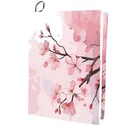 CRASPIRE Sakura Couverture de Livre Extensible Fleur de Cerisier Fleur Rose Lavable Réutilisable Grand Protecteur de Livre en Nylon 9.4x15.7 pouce Enveloppes de Cahier Élastiques Adaptées à la Plupart