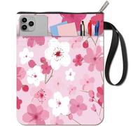 craspire Sakura Pochette de Livre couvertures de Livre de Fleurs de Cerisier Protecteur de Livre de Fleurs pour Les Livres de Poche Tissu Lavable Couverture de Livre en Tissu avec Fermeture éclair