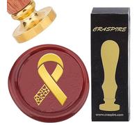 craspire Sceau de Cire à Ruban 25mm Tête en Laiton Amovible avec Manche en Bois pour Décoration Vintage Enveloppes de Fête Emballage Cartes de Vœux Lettres Invitations de Mariage Emballage Cadeau
