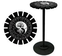 craspire Support de Pendule Support Présentoir en Cristal Noir Ying Yang Arbre de Vie en Bois Radiesthésie Divination Métaphysique Planches Sorcière Étui pour Crystal St1 décor à l'huile Essentielle