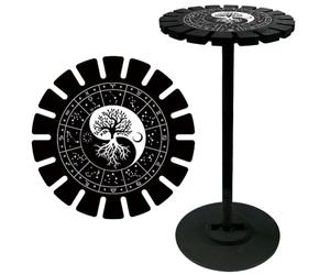 craspire Support de Pendule Support Présentoir en Cristal Noir Ying Yang Arbre de Vie en Bois Radiesthésie Divination Métaphysique Planches Sorcière Étui pour Crystal St1 décor à l'huile Essentielle