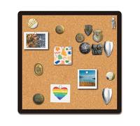 craspire Tableau D'Affichage Carré Encadré 9,8 X 8 Pouces Fixation Murale Présentoir à Épingles Tableaux en Liège Badges Punaises Décoration en Bois Souvenirs Broches Épingles Support de Rangement