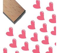 craspire Tampon en Bois en Forme de Cœur Tampon en Caoutchouc pour la Saint Valentin Réutilisable Vintage Décoratif Imprimé Petits Sceaux pour Scrapbooking Journal Intime Agenda Lettres Bricolage