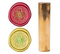 craspire Tampon Sceau de Cire Fleur de Cerisier, Timbres de Cire à Cacheter Fleur Pistolet en Laiton Carte-Cadeau de Décoration D'Embellissement de Mariage D'Invitation D'Enveloppe de 15 mm