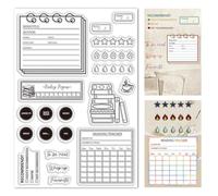 craspire Tampons Transparents en Silicone pour Avis de Livres Système de Notation par Étoiles Agenda Réutilisable Bloc Notes Fiches de Bibliothèque Liste de Lecture Scrapbooking Création de Cartes