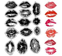 craspire Tampons Transparents pour Lèvres Baisers Lèvres Amour Saint Valentin Tampons en Caoutchouc Tampons Décoratifs Réutilisables en Silicone pour la Fabrication de Cartes Le Journal Intime