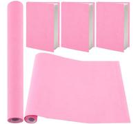 craspire Tissu de Livre 51 X 11.8 Pouces Reliure de Roman Faux Suède Surface Papier Dos Couverture de Livre Rose Chaud Emballage pour Cahier Album Photo Scrapbooking Archives Couverture de Bricolage