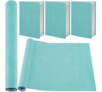 craspire Tissu de Livre 51 X 11.8 Pouces Reliure de Roman Faux Suède Surface Papier Dos Turquoise Pâle Couverture de Livre pour Cahier Album Photo Scrapbooking Archives Couverture DIY Cadeau