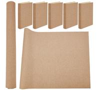 craspire Tissu de Livre de 43 x 16.5 Pouce pour Reliure de Livre Surface en Tissu de Lin Couverture de Livre avec Dos en Papier Enveloppes de Cahier Protecteur de Couverture de Livre Abricot