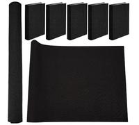 craspire Tissu de Livre de 43 x 16.5 Pouce pour Reliure de Livre Tissu en Lin Tressé Surface en Papier Couverture de Livre Couverture de Cahier Enveloppes de Couverture de Livre Noir Fournitures