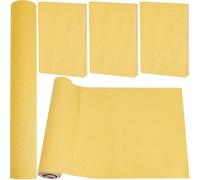 craspire Tissu de Livre en Lin de 2000x425 mm pour Reliure de Livre, Surface en Tissu Auto-Adhésif Jaune avec Dos en Papier, Couverture de Livre pour Livres, Album, Scrapbooking, Couverture