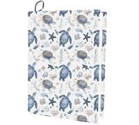 craspire Tortue Couverture de Livre Extensible Animal Marin Lavable réutilisable Grand Protecteur de Livre en Nylon élastique enveloppes de Cahier adapté à 9 x 11in Livres à Couverture Rigide élèves