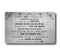 craspire Wallet Insert Card Cartes d'anniversaire Anniversaire Cadeau de Mariage Métal Je Te Choisirais Carte de Poche Gravée Rappel d'amour Souvenir de Noël Cadeau d'anniversaire