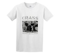 CRASS Bloody Revolutions Mens Punk Rock Anarchy T-Shirt Mens Unisex White Tees M